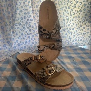 Women’s size 11 snakeskin sandals